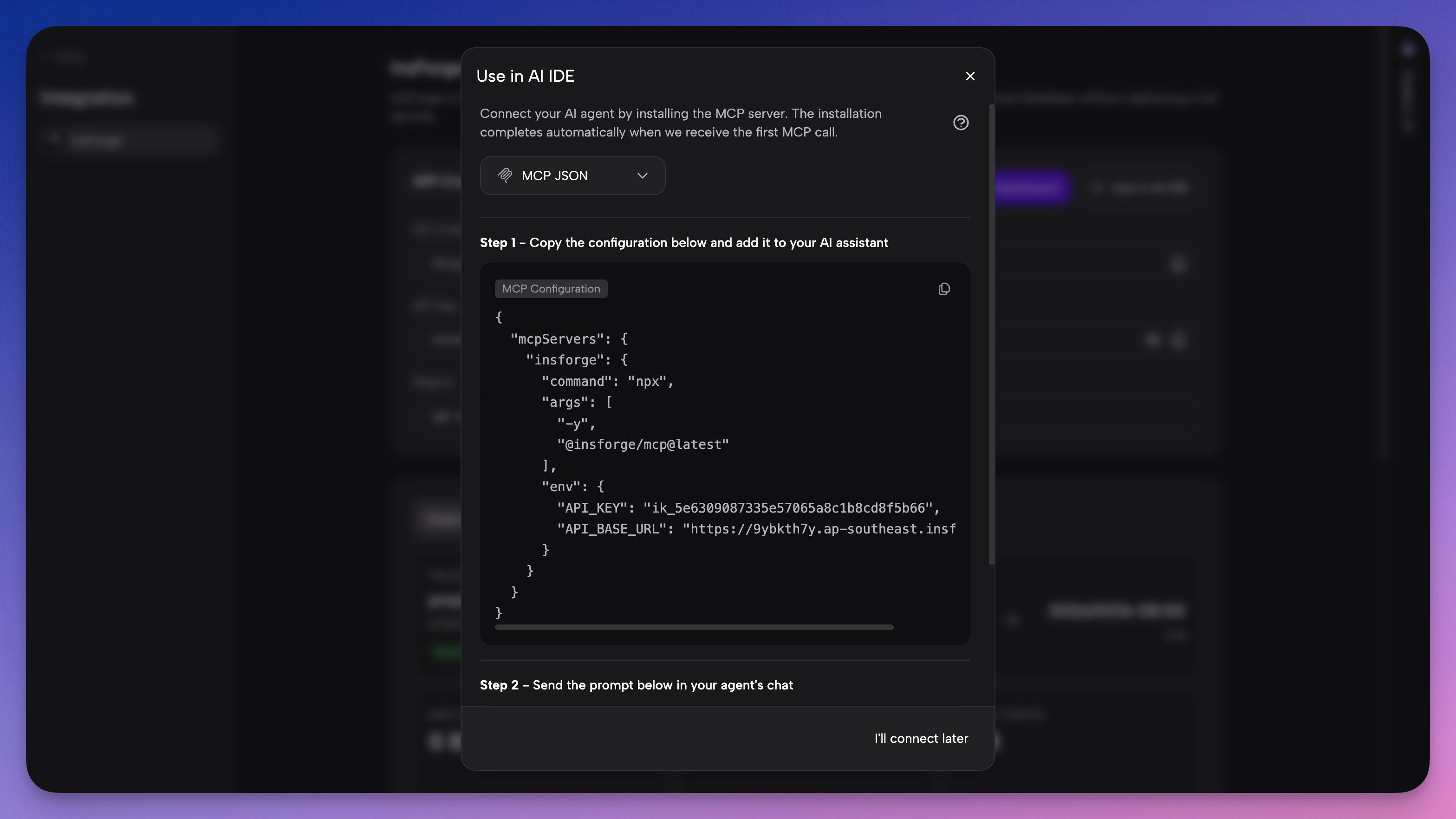Zeabur Dashboard MCP JSON