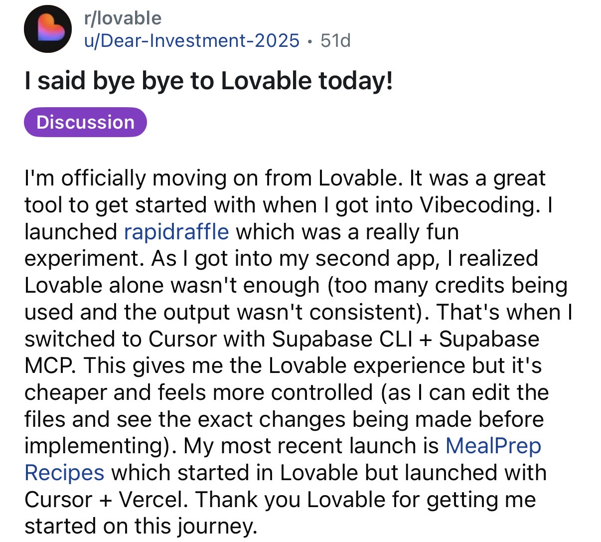 Ex Lovable user switch to cursor with supabase cli + MCP