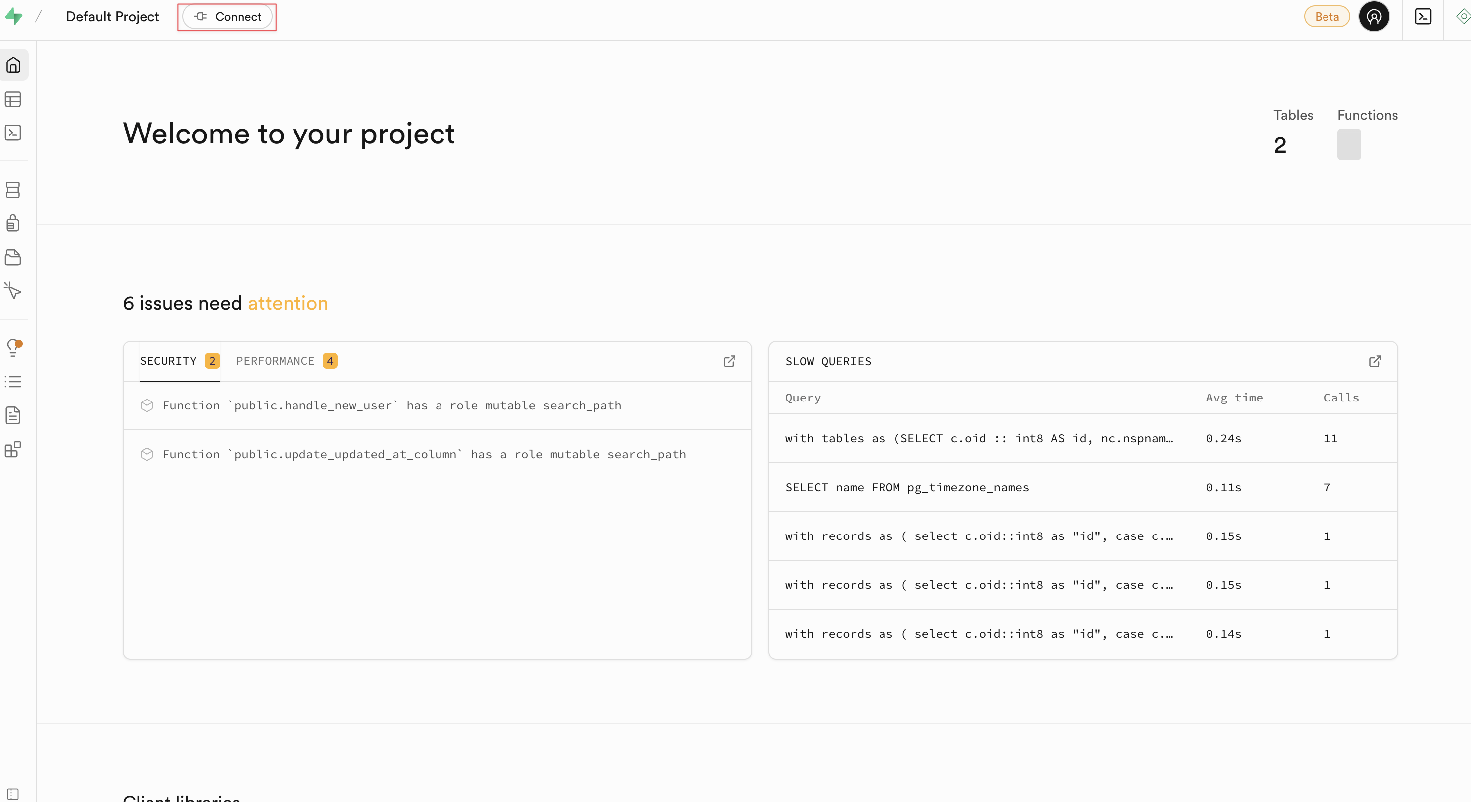 Supabase Connection Settings