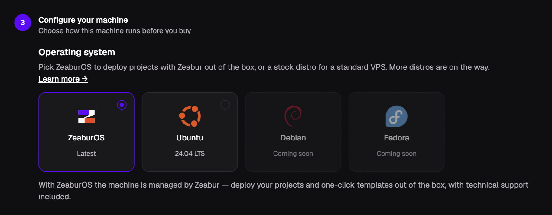 Choosing an operating system when buying a server: ZeaburOS, or a standard distribution like Ubuntu